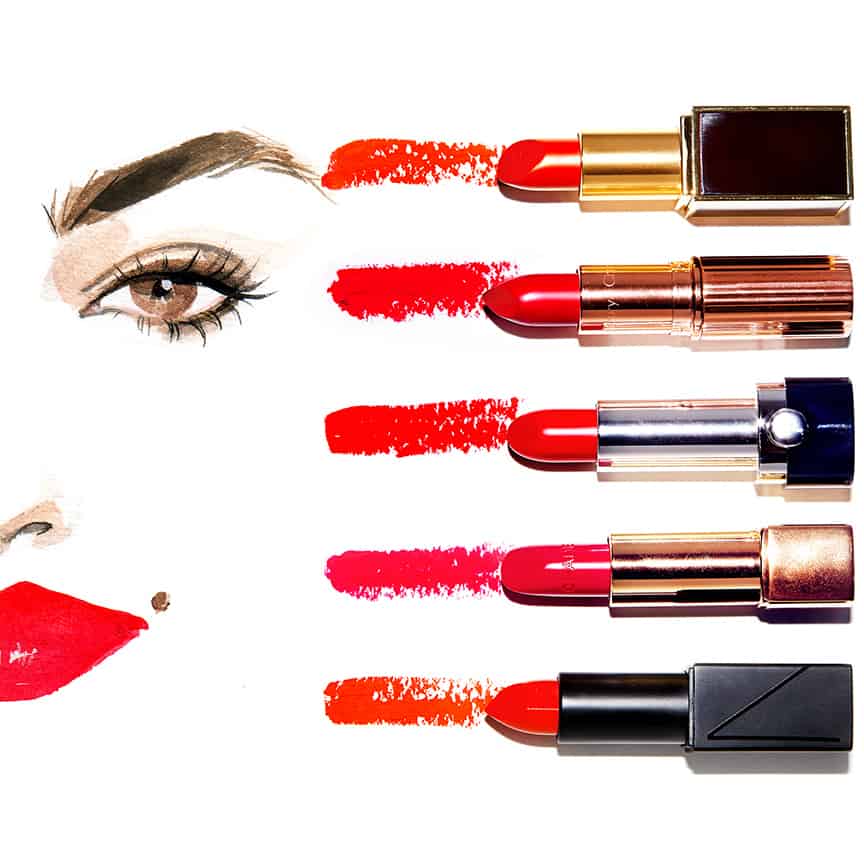 Five red lipsticks… and Cindy Crawford